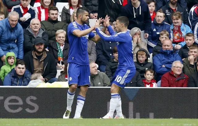 Diego Costa celebrates