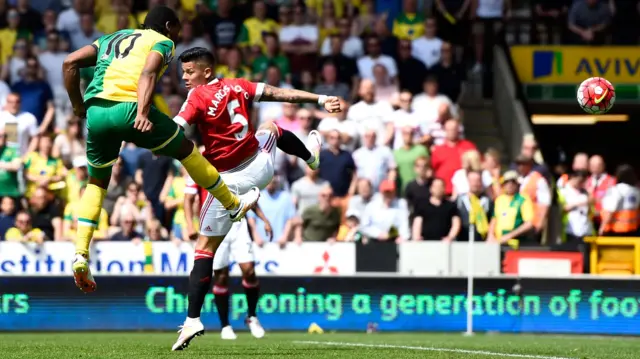 Cameron Jerome heads on goal