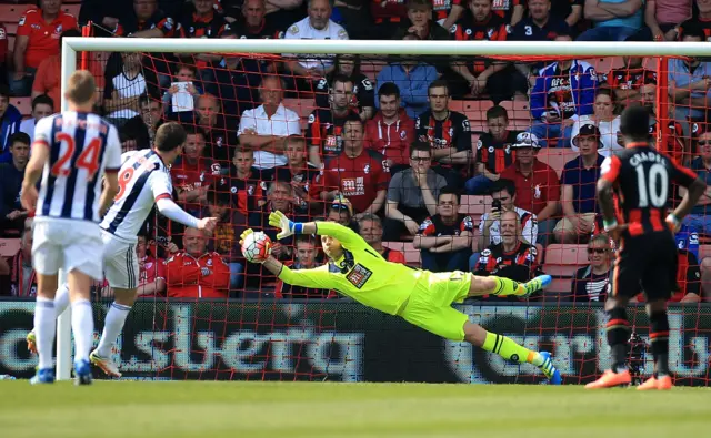 Artur Boruc makes a save