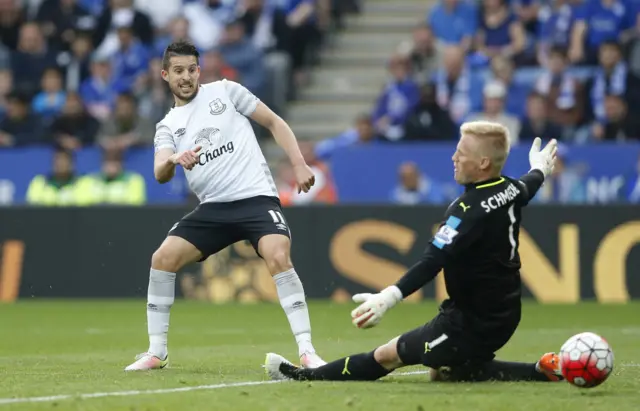 Kevin Mirallas scores for Everton