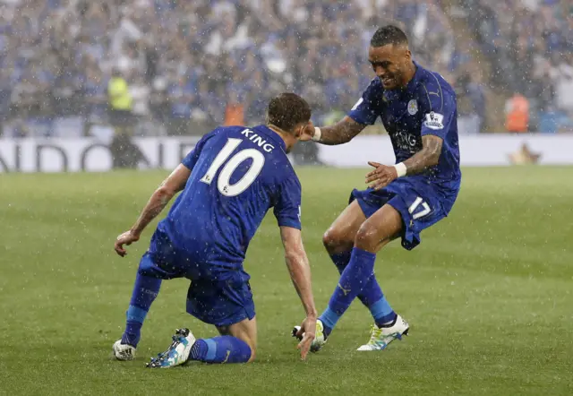 Andy King celebrates