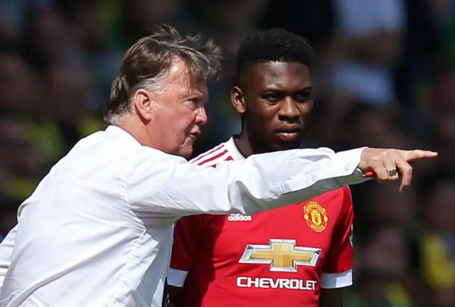 Louis van Gaal and Timothy Fosu Mensah