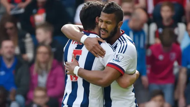 Salomon Rondon celebrates