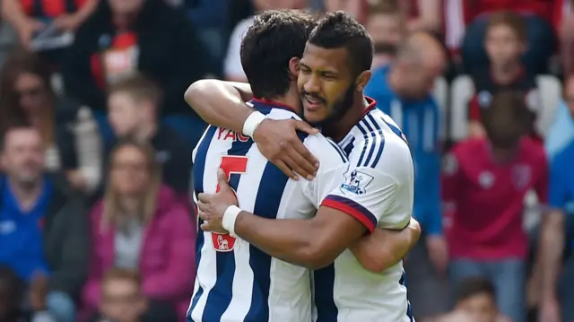 Salomon Rondon celebrates