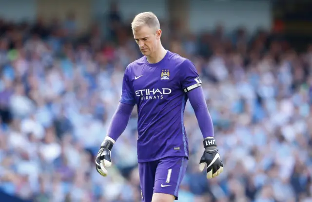 Joe Hart looks dejected