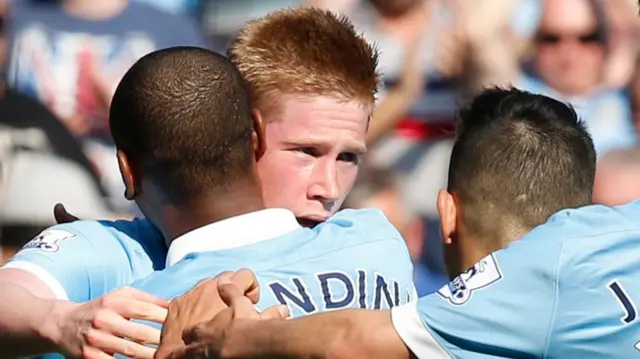 Kevin de Bruyne celebrates