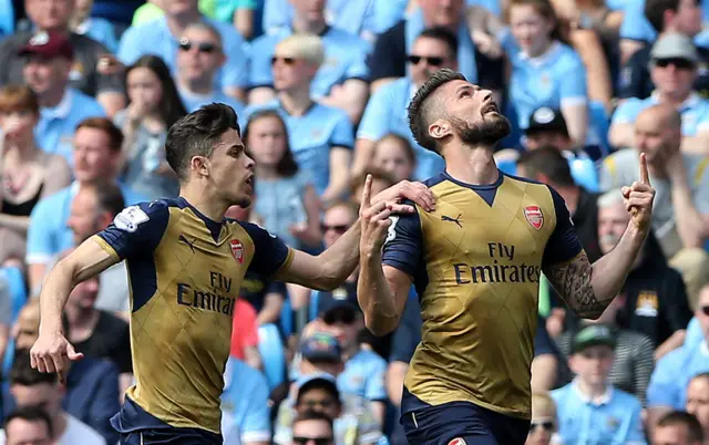 Olivier Giroud celebrate