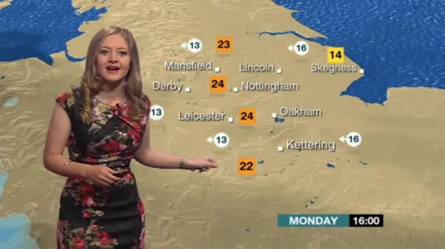 BBC weather map