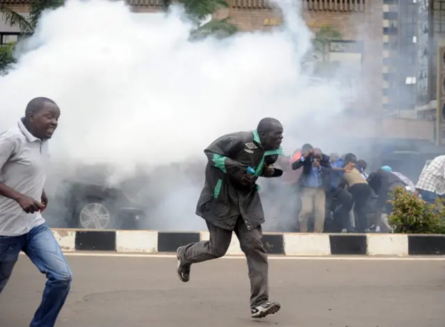 Teargas fired at protesters