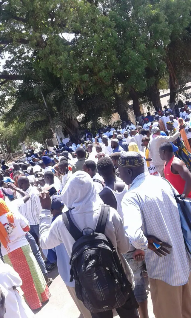 Protesters in The Gambia