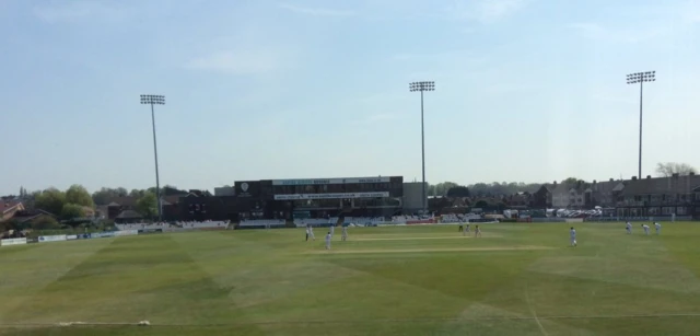 The scene at Derbyshire's cricket ground