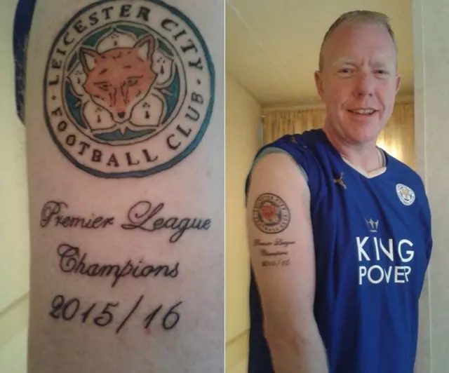 Barry Wathen with his new tattoo