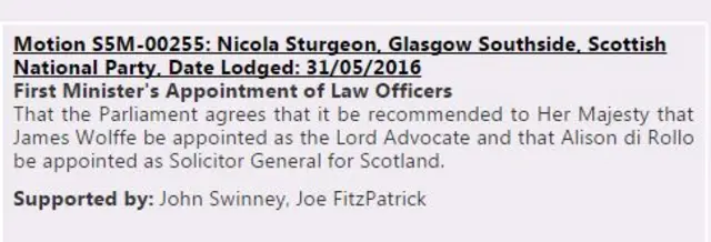 SNP motion