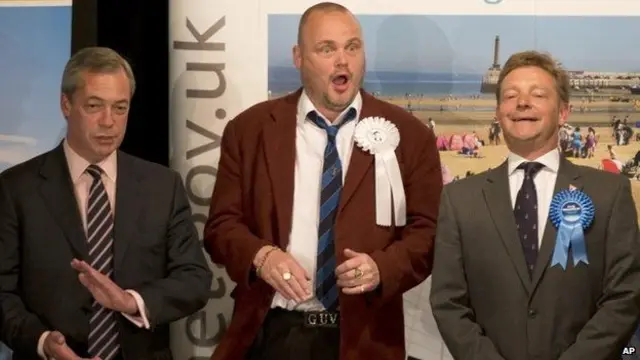 Nigel Farage, Al Murray and Craig Mackinlay