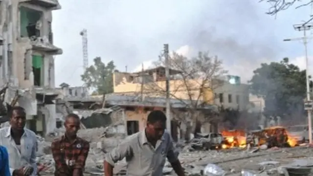 Scene of bomb attack