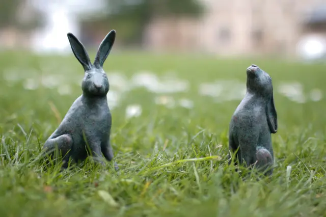 Hare sculptures