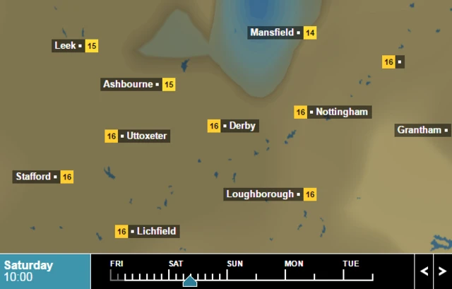 Weather temperatures for 10am on Saturday June 11