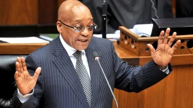 Jacob Zuma in parliament