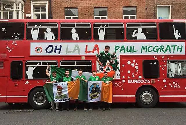 Ireland fans bus