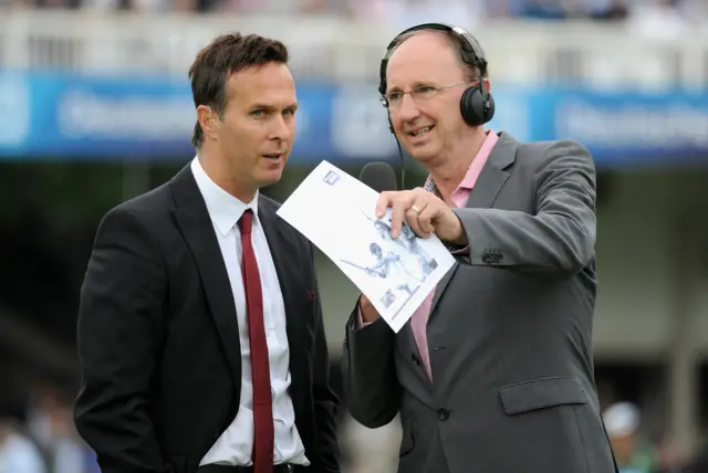 Michael Vaughan and Jonathan Agnew