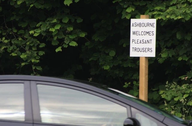 Mystery over sign at Ashbourne