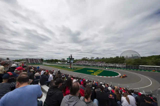 The hairpin at the Canadian Grand Prix