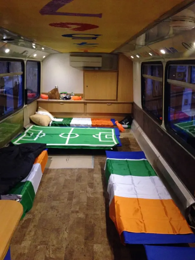 Ireland fan bus