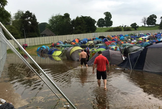 Flooding at Download Festival