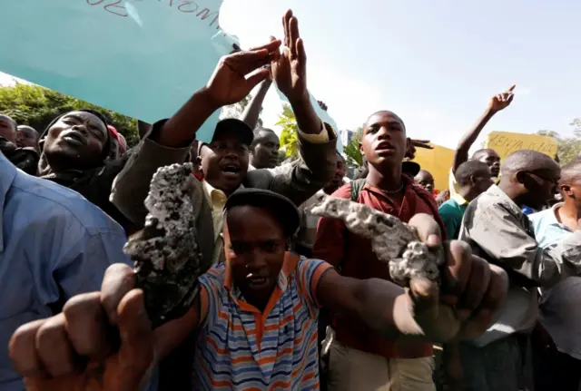 Kenyan demonstrators