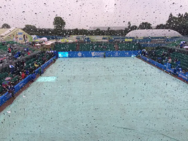 Tennis open rain
