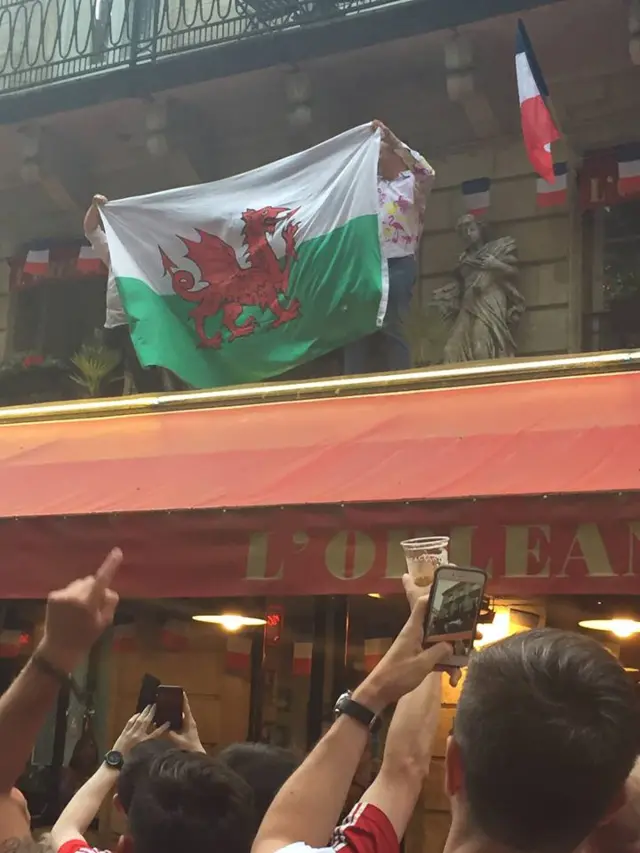 Wales fans in Bordeaux