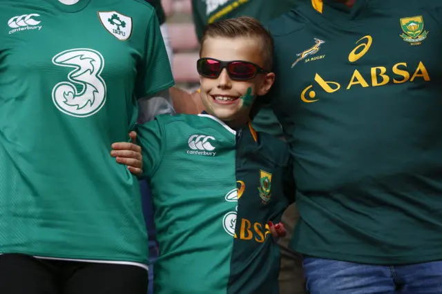 Fans at South Africa v Ireland