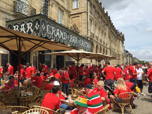 Wales fans in Bordeaux