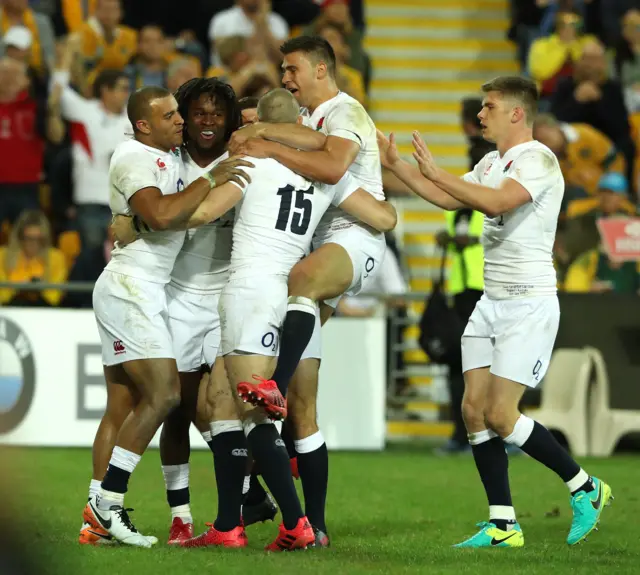 England celebrate