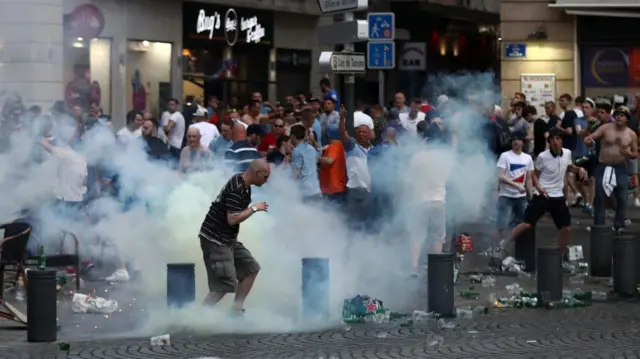 Fans in Marseille