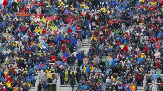 Fans put their hoods up at the Canadian Grand Prix