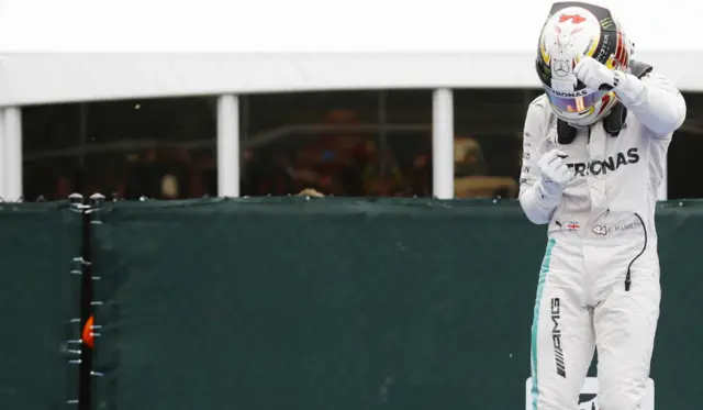 Lewis Hamilton celebrates