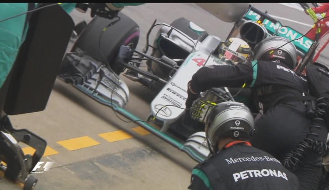 Lewis Hamilton pits