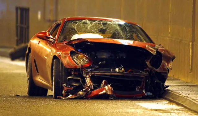 Ferrari 599 GTB Fiorano crashed