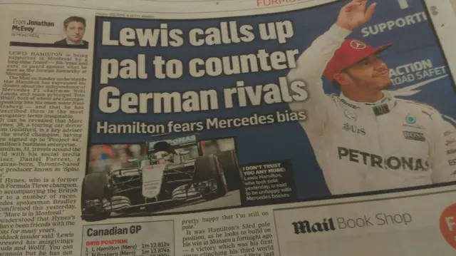 Mail on Sunday F1 report