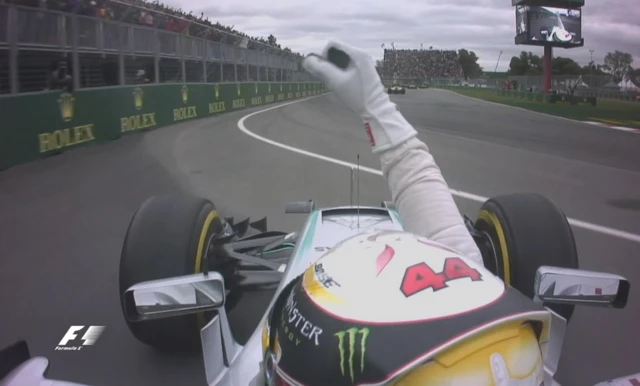 Lewis Hamilton wins