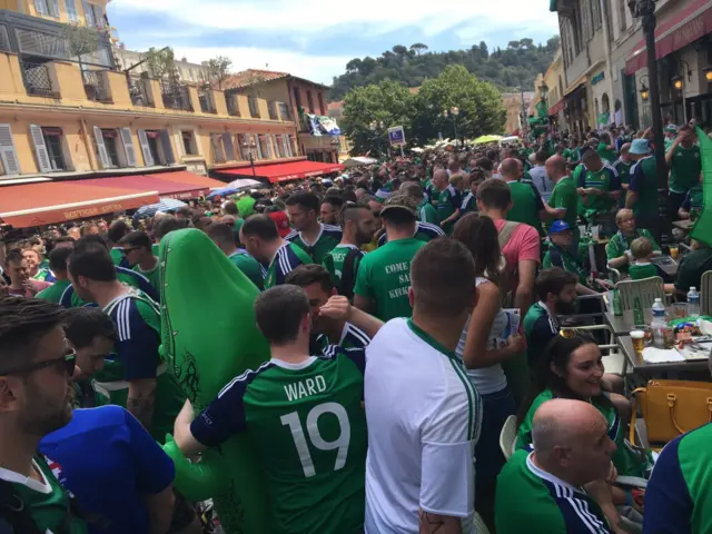 Northern Ireland supporters at Euro 2016