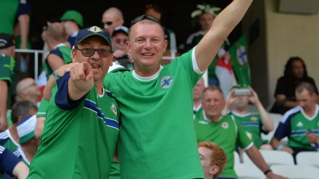 Ni fans at Poland game