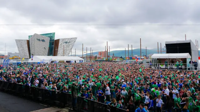 Northern Ireland fan zone at Titanic Belfast