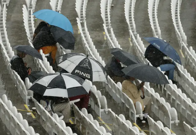 Rain delays play on day five