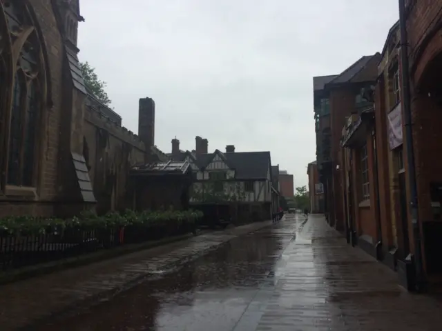 Rain in Leicester