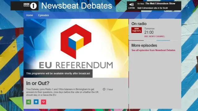 Newsbeat EU debate