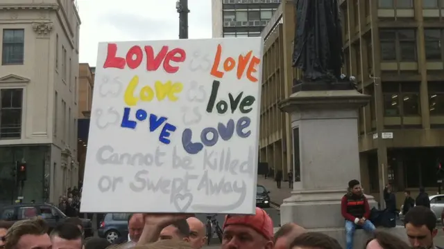 Vigil for victims of Orlando gun attack held in George Square in Glasgow