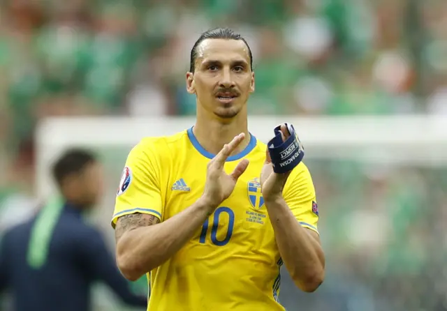 Zlatan Ibrahimovic at full-time