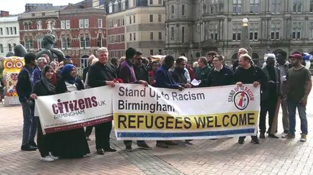 A number of Birmingham residents held a vigil in September to say they would welcome refugees